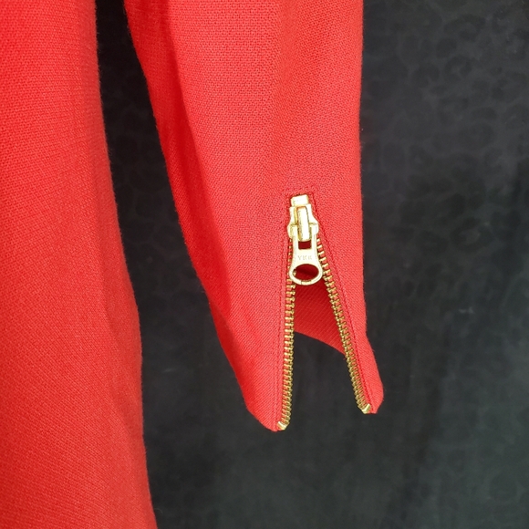 J. Crew Shift Dress Red with Zipper Accents Size 00P Holiday Classic Preppy - Picture 6 of 11